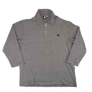 Vintage Rollin Hard Houndstooth 3/4 Sleeve Sweater Mens Large Distressed 1/4 Zip